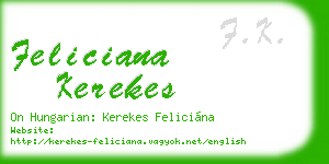feliciana kerekes business card